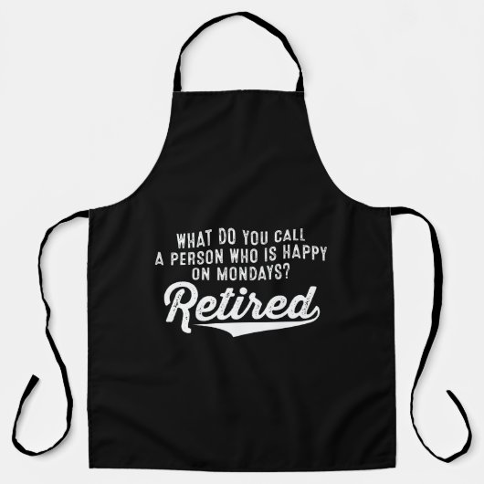 退職金は誰が月曜日に幸せなのか。退職した エプロン (正面)