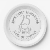 退職金または長期サービスパーティー ペーパープレート (正面)