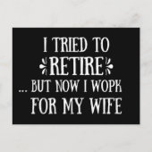 退職金を引き取おもしろいろうとし男性へた シーズンポストカード (正面)