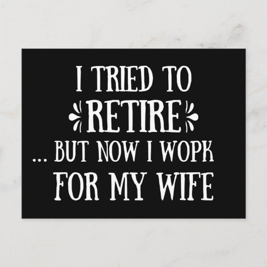 退職金を引き取おもしろいろうとし男性へた シーズンポストカード (正面)