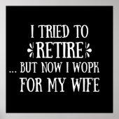 退職金を引き取おもしろいろうとし男性へた ポスター (正面)