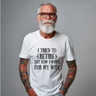 退職金を引き取おもしろいろうとし男性へた Tシャツ