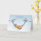 退職金ハンモックグリーティングカード カード (黄色い花)