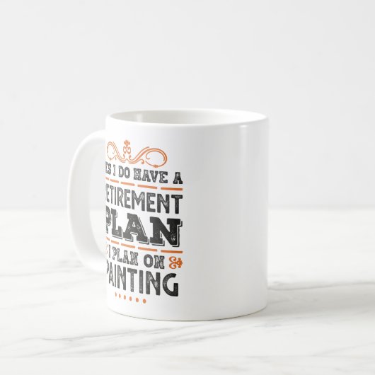 退職金プ絵画ランの贈りおもしろい物 コーヒーマグカップ (正面左)