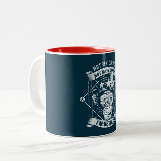 退職金マグロアティメントオフィスギフト男性女性 ツートーンマグカップ (正面左)