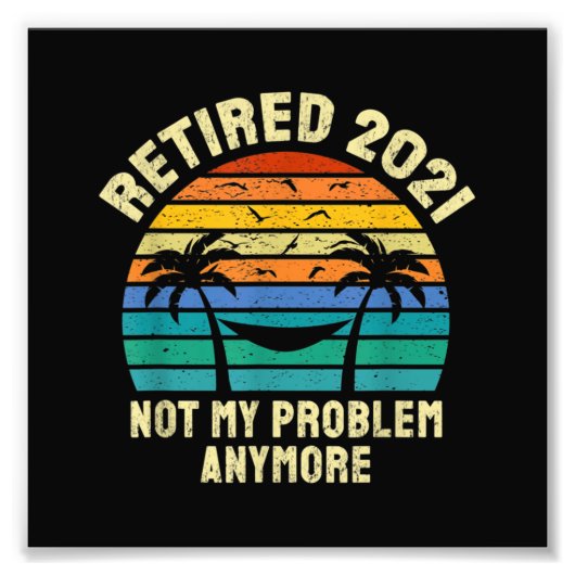 退職金ヴィンテージ退職した2021 フォトプリント            (正面)