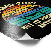 退職金ヴィンテージ退職した2021 フォトプリント            (角)