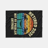 退職金ヴィンテージ退職した2021 フリースブランケット (正面(横))