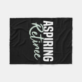 退職金志望おもしろいのギフト フリースブランケット (正面(横))