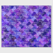 退職金文字あなたの言葉を追加する紫の贈り物 ラッピングペーパー (フラット)