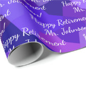 退職金文字あなたの言葉を追加する紫の贈り物 ラッピングペーパー (ロールコーナー)