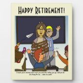 退職金淡い色の額 フォトプラーク (正面)