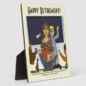 退職金淡い色の額 フォトプラーク (側面)