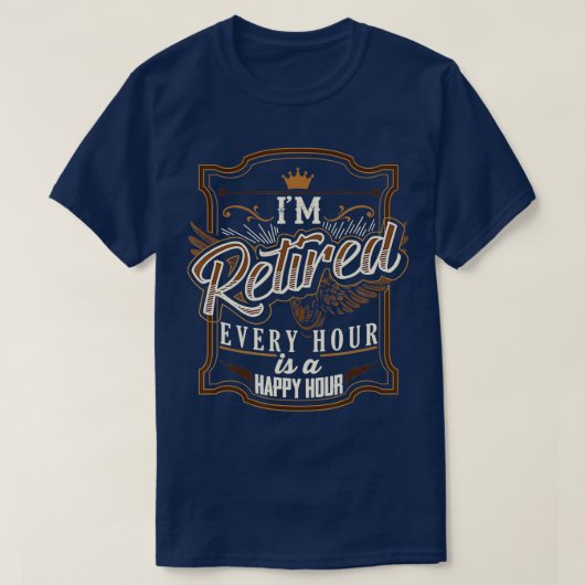 退職金男性へおもしろいのプレゼント退職した Tシャツ (デザイン正面)