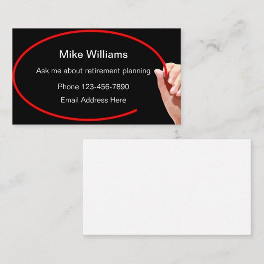 退職金融計画 名刺 (正面/裏面)