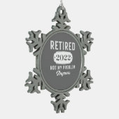 退職金2022年男性へ女性おもしろいギフト スノーフレークピューターオーナメント (左)