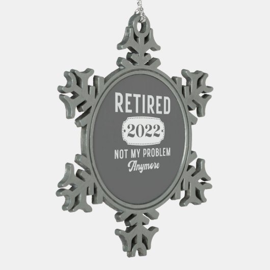 退職金2022年男性へ女性おもしろいギフト スノーフレークピューターオーナメント (左)