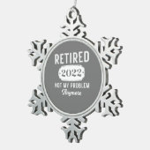 退職金2022年男性へ女性おもしろいギフト スノーフレークピューターオーナメント (右)