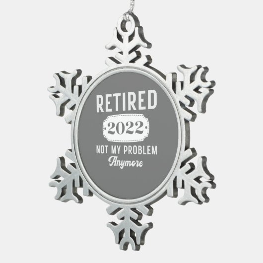 退職金2022年男性へ女性おもしろいギフト スノーフレークピューターオーナメント (右)