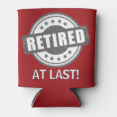 退職金！おもしろい 退職した 缶クーラー (正面)