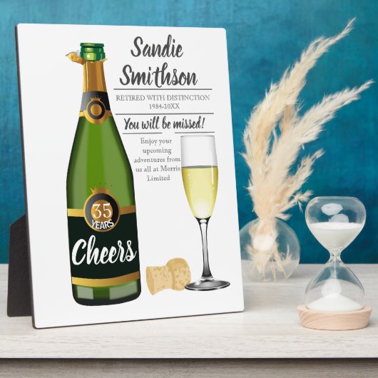 退職金,ボス,従業員,ロングサービス フォトプラーク (側面)