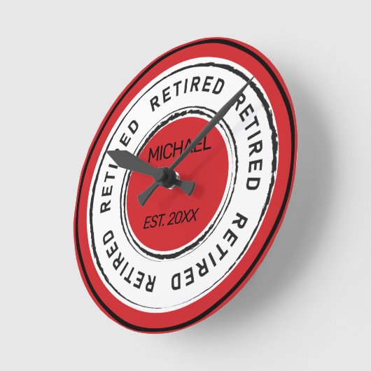 退職金 ラウンド壁時計 (傾斜)