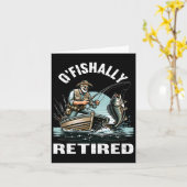 退職釣おもしろいり退職した用オフィシャルティー カード (黄色い花)