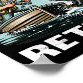 退職釣おもしろいり退職した用オフィシャルティー ポスター (角)