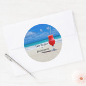 退職霜の降りた、ビーチ ラウンドシール (封筒)