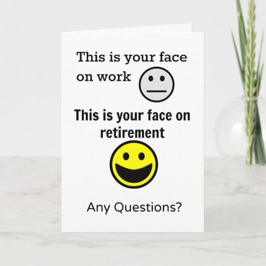 退職顔 カード (正面)