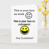 退職顔 カード (黄色い花)