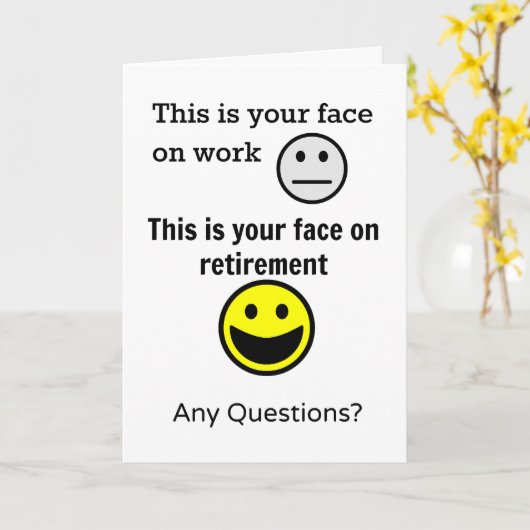 退職顔 カード (黄色い花)