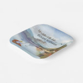 退職魚釣りで湖の水色 ペーパープレート (傾斜あり)