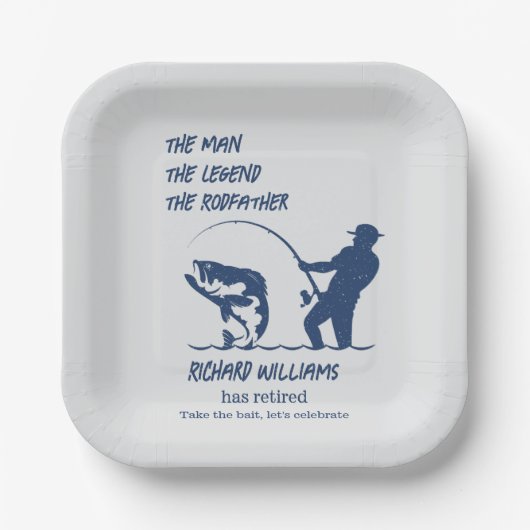 退職魚釣りザロードファービッグフィッシュ ペーパープレート (正面)