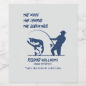 退職魚釣りザロードファービッグフィッシュ ワインラベル (シングルラベル)