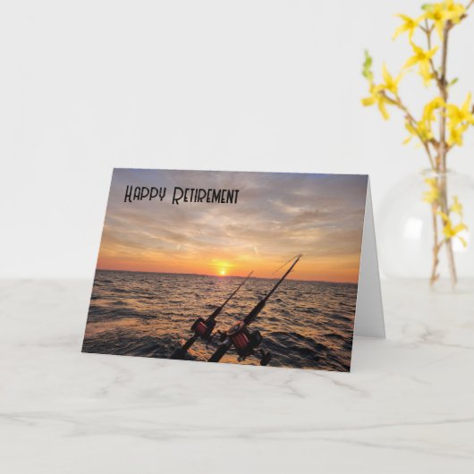 退職魚釣り極 カード (黄色い花)