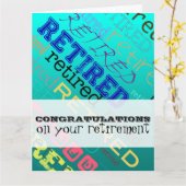 退職2の大きいカードの退職したなお祝い カード (黄色い花)