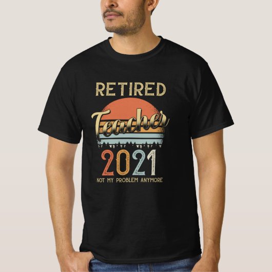 退職2021ギフト先生 Tシャツ (正面)