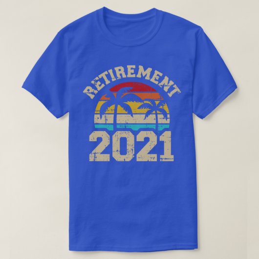 退職2021ヴィンテージレトロ Tシャツ (デザイン正面)