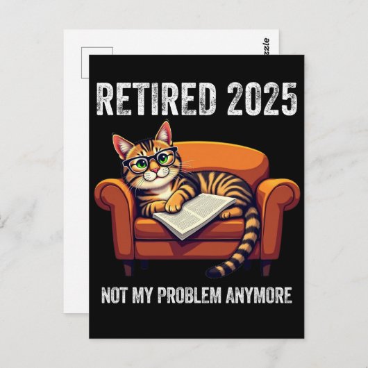 退職2025 退職した 2025問題なし ポストカード (正面/裏面)