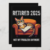 退職2025 退職した 2025問題なし 招待状 (正面/裏面)