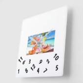 ***退職27/7*** スクエア壁時計 (傾斜)