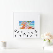 ***退職27/7*** スクエア壁時計 (ホーム)