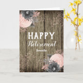 退職 おしゃれ 木と花 カード (黄色い花)