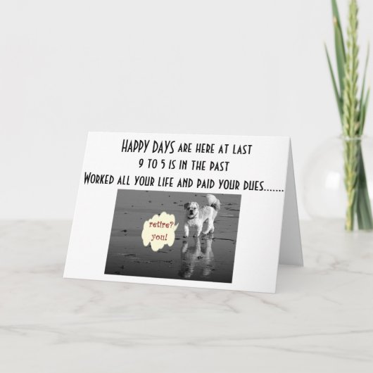 退職-おめでとう日がやっと来た!!! カード (正面)