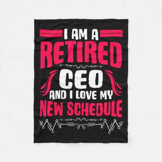 退職 おれは退職したCEOだ フリースブランケット (正面)
