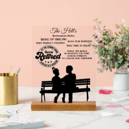 退職 アクリルサイン