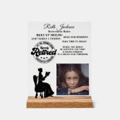 退職 アクリルサイン (正面)