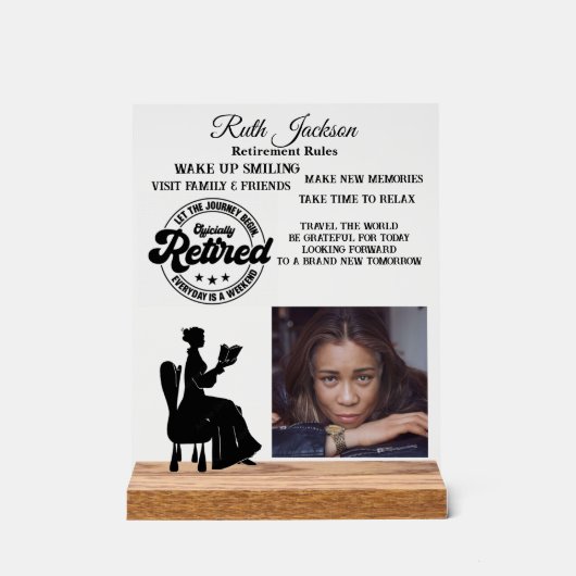 退職 アクリルサイン (正面)