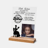 退職 アクリルサイン (傾斜)